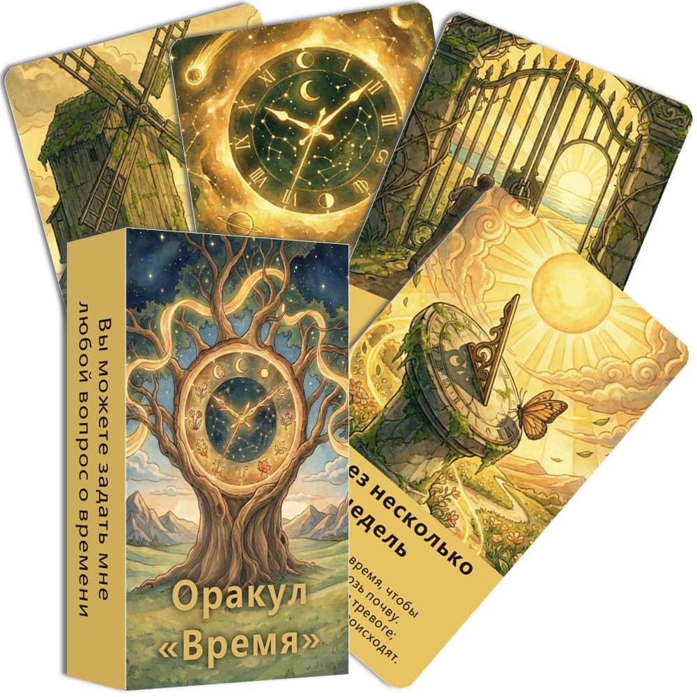Mazzo di carte Oracle russe, tema tempo, 54 carte originali, lettura e guida personale, giochi di carte, carte dei Tarocchi, 12*7 cm, 14+