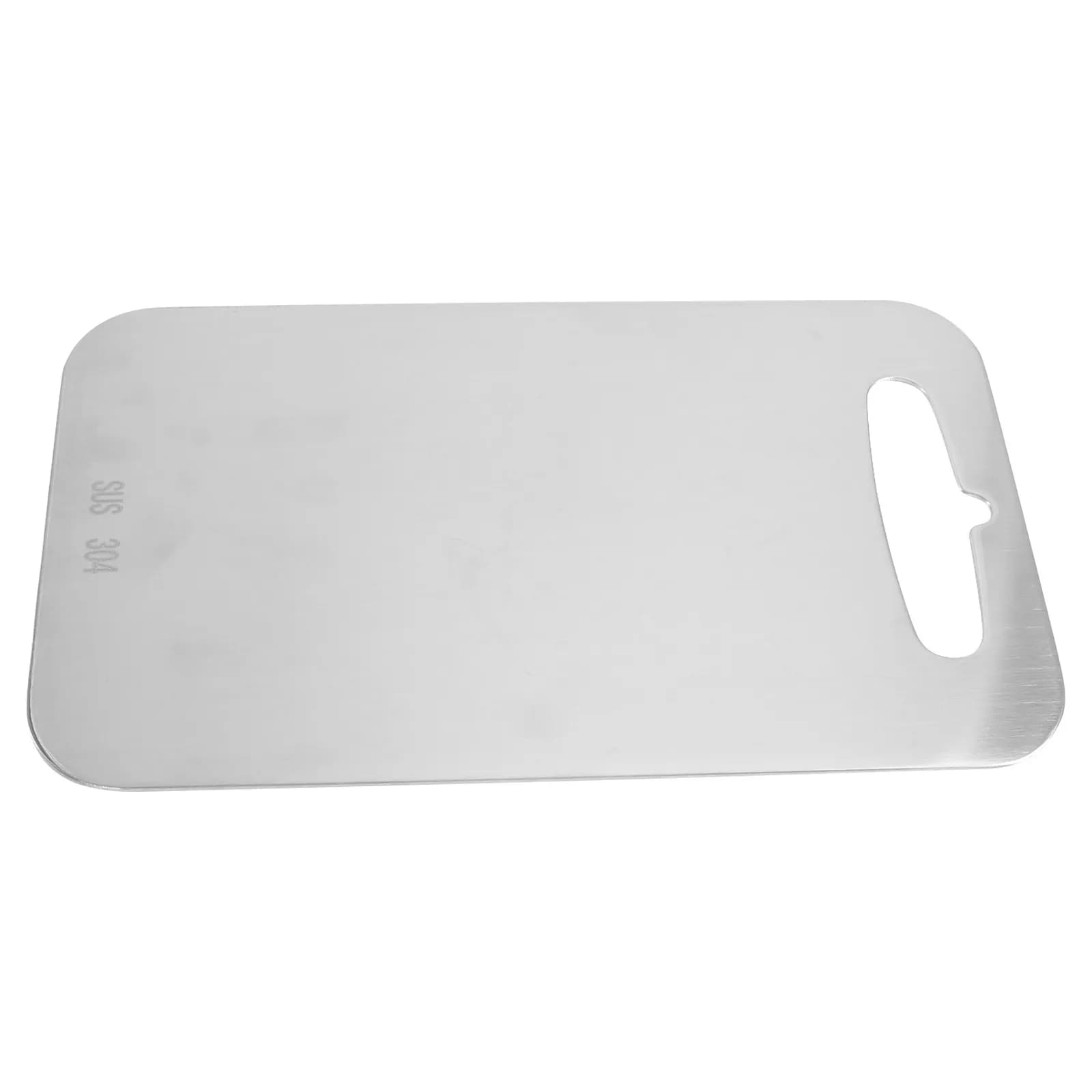 Stainless Steel Cutting Board Size S Rustproof Wear Resistant Hanging Handle for Kitchen Chopping Block Easy Clean