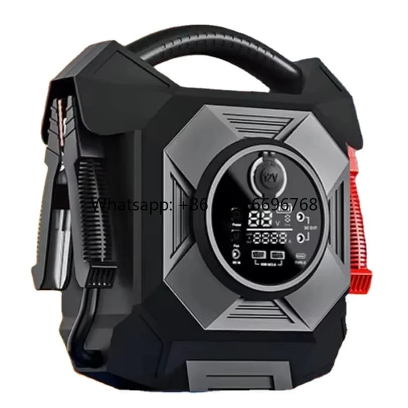 Avviatore di Emergenza per Auto 1500A di Picco per Motori a Benzina 7.0L e Diesel 5.5L, Booster Batteria Auto 12V con Luce LED/USB
