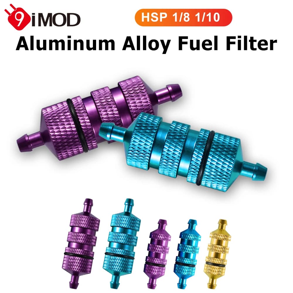 9IMOD Filtro carburante 1/8 1/10 Filtro olio Pezzi di ricambio per auto RC per HSP Hobo HPi Leihu Henglong