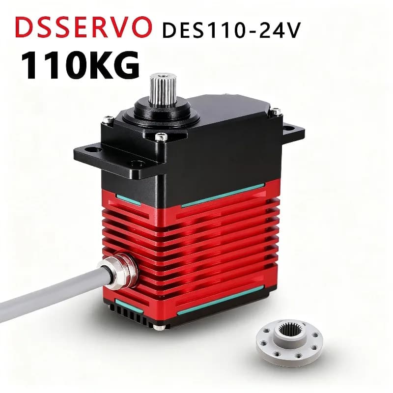 DSservo DES110 High-Torque Industrial Brushless Motors Digital Servo 110KG with Magnetic Encoding High Power 12V/24V