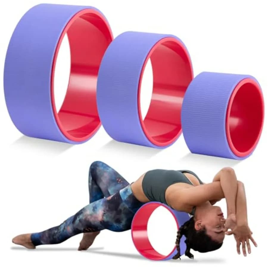 3 piece ABS Yoga Wheel Set 660 pounds foam roller for backache and stretch Wheel for massage, purple and pink set