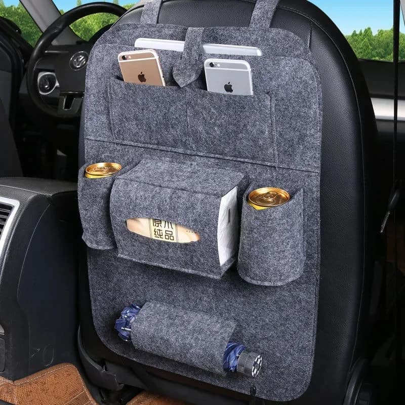Borsa portaoggetti per schienale del seggiolino auto Borsa appesa multifunzionale per cuscino del sedile del tappeto del veicolo per accessori per auto