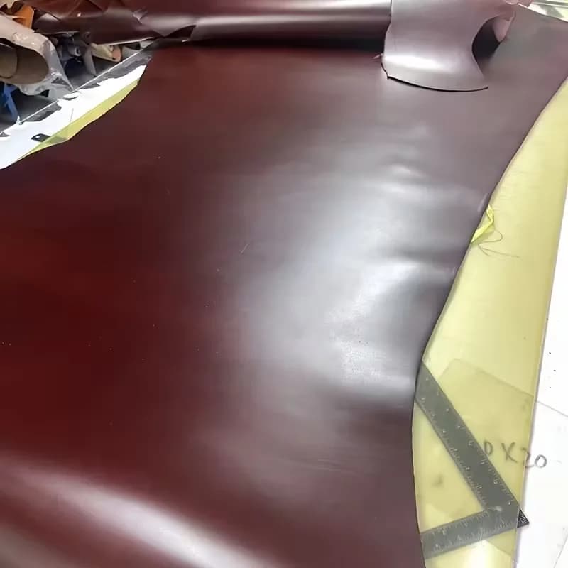 Pelle cerata olio con strato superiore rigido rosso marrone da 2 mm, vera pelle, borsa in pelle fai da te fatta a mano, borsa per carte, portafoglio in pelle