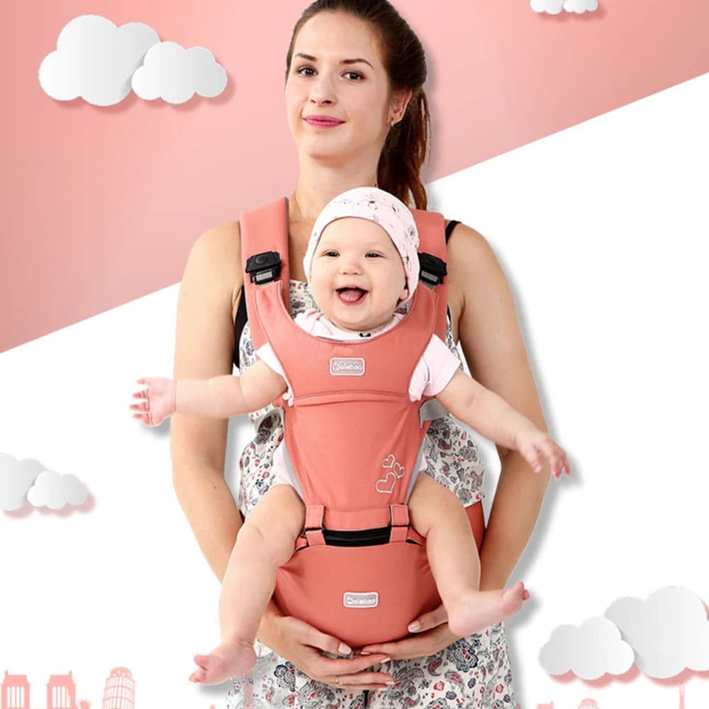 AIEBAO Marsupio Neonato Neonato Comodo Portatile Avvolgente Spalle Cintura Multifunzionale Sling Zaino Hipseat