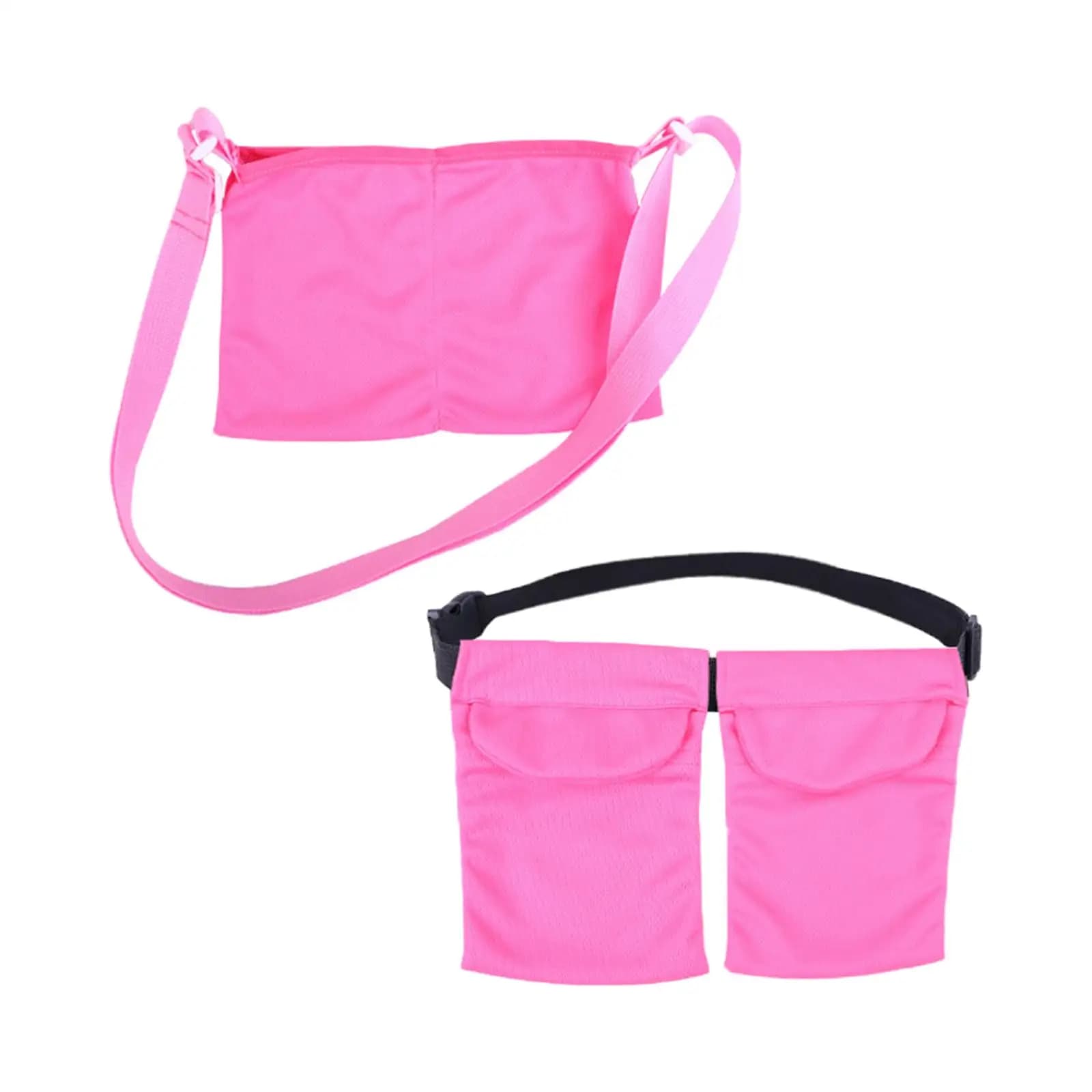 2 Pieces Mastectomy Drain Holder Bag 2 Pockets Supplies Waist Belt Carrier Drainage Bag Pouch
