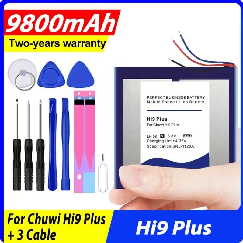 Batteria da 9800mAh per Tablet PC Chuwi Hi9 Plus Hi9Plus Bateria a 3 fili