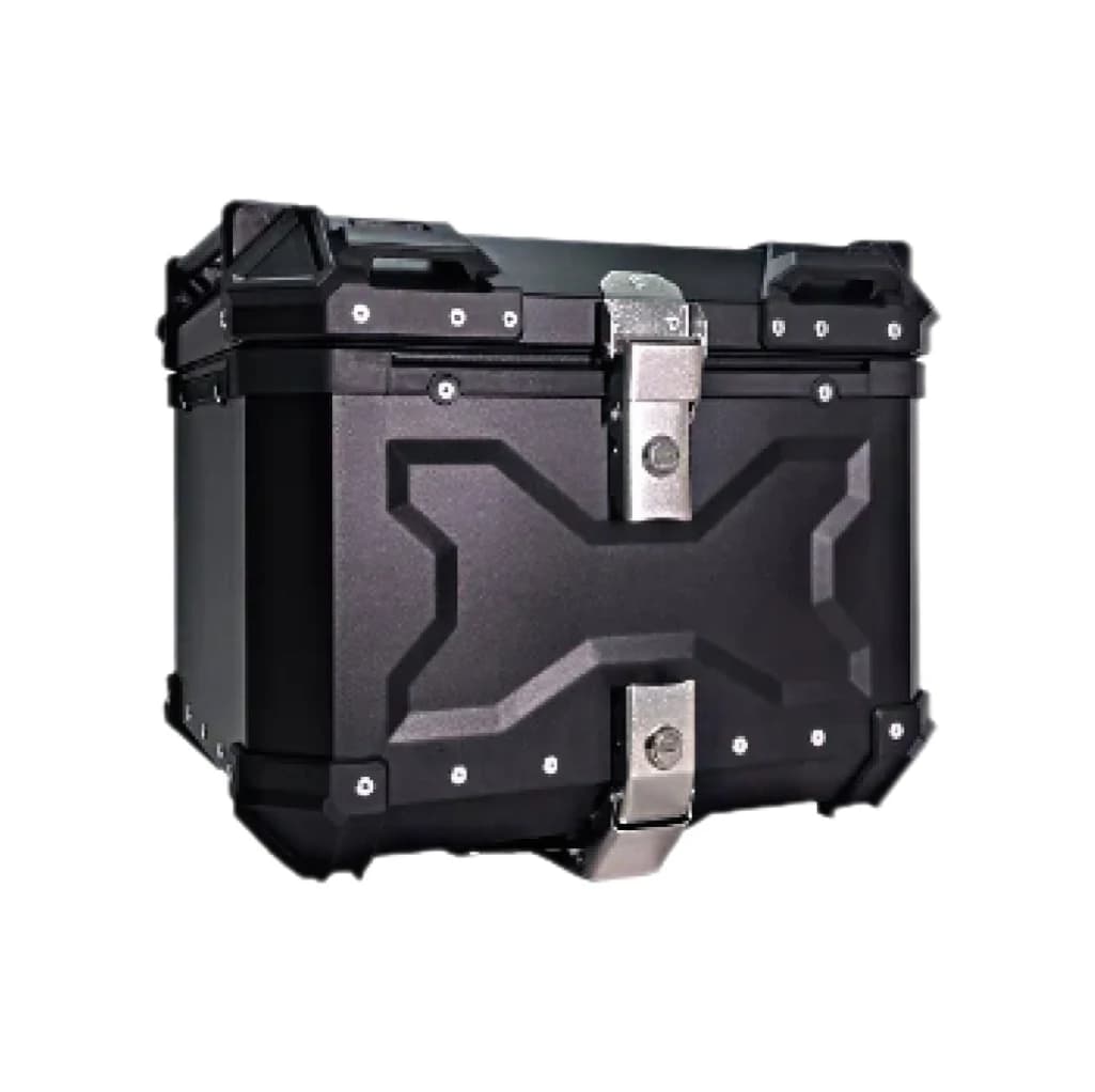 Bauletto Impermeabile per Moto 45L con Design a X, Baule Posteriore in Lega di Alluminio, Accessori per Moto