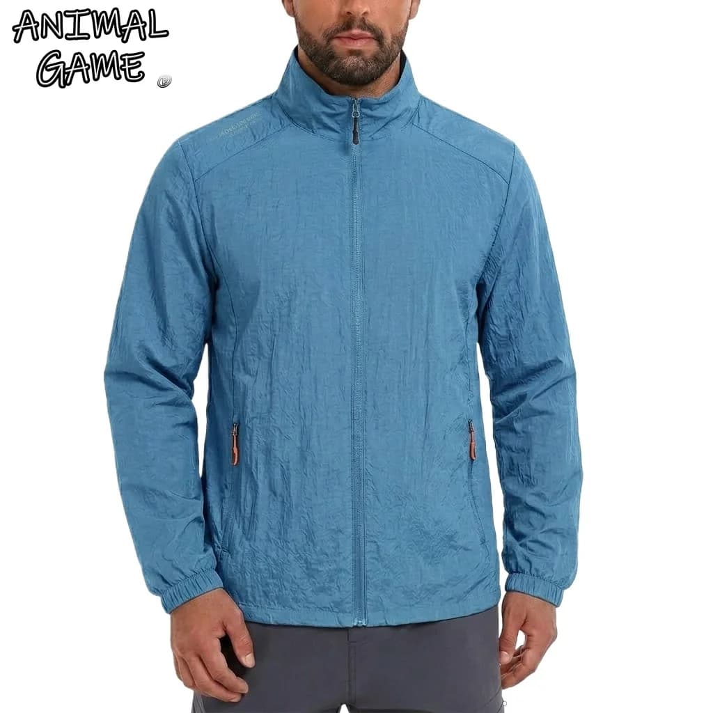Giacca Protettiva UPF50+ per Uomo, Traspirante, Impermeabile, Sportiva, Estiva, Anti-UV, Ultra-Leggera per Pesca