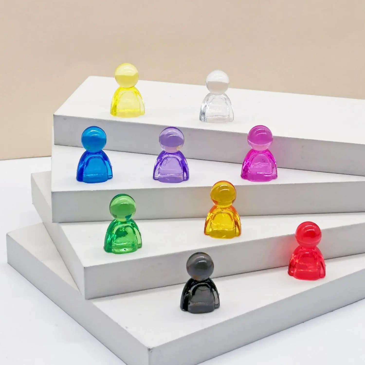 10 Pcs/Set Humanoid Chess Pieces Board Games Accessories Marking Colorful Pieces