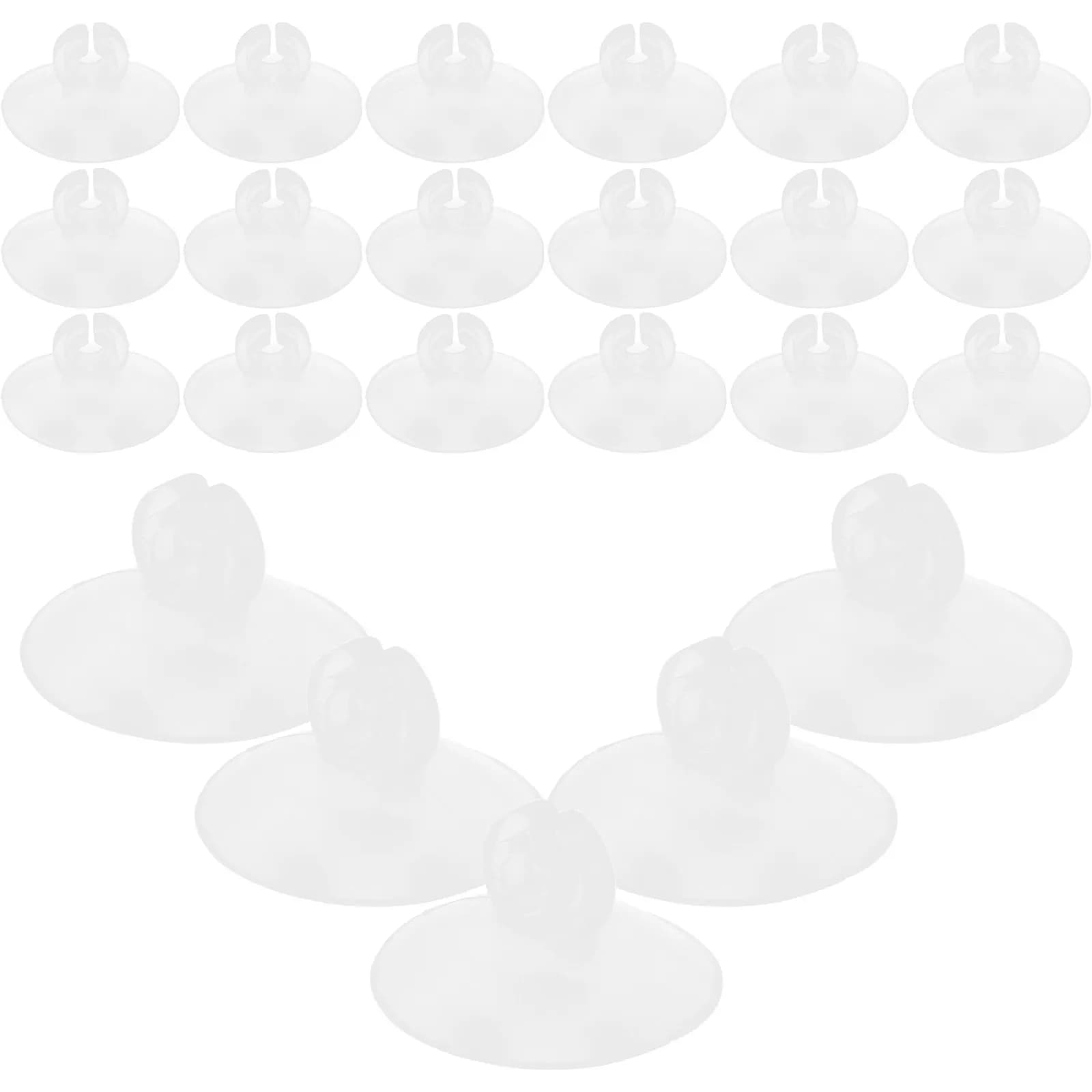 100 Pezzi Mini Ganci a Ventosa Trasparenti per Luci di Natale, Luci Decorative da Esterno e Interno, Vetri, Piastrelle e Superfici Varie