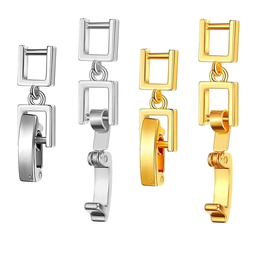 5pcs 18K Gold Plated Brass Bracelet Extender Fold Over Clasp for DIY Bracelet Necklace Craft Jewelry Making Supplies No Fade