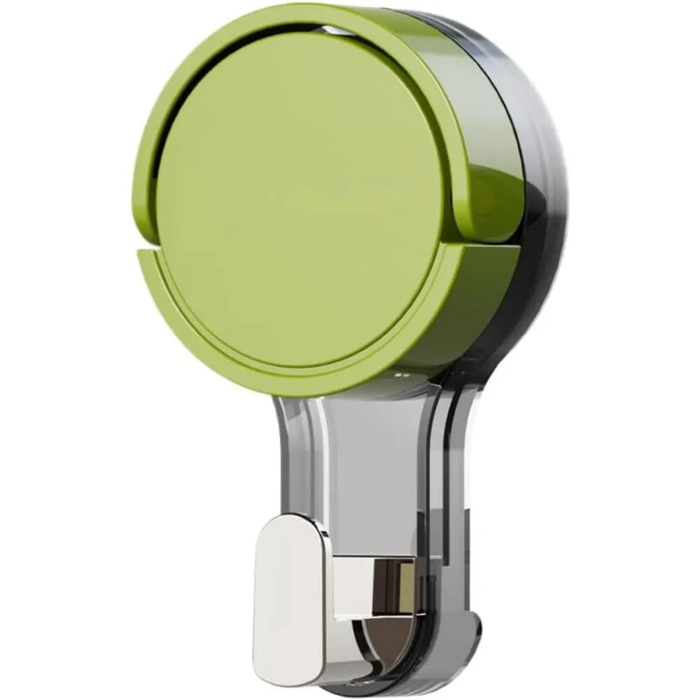 Suction cup hook Vacuum strong non-marking storage No punching adhesive hook Household bathroom Kitchen door Bathroom hook - green