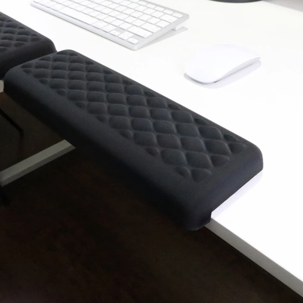 Cuscino Ergonomico a L in Memory Foam per Gomito e Polso, Supporto per Tastiera e Braccia per Gaming e Ufficio (2-1 Pezzo)