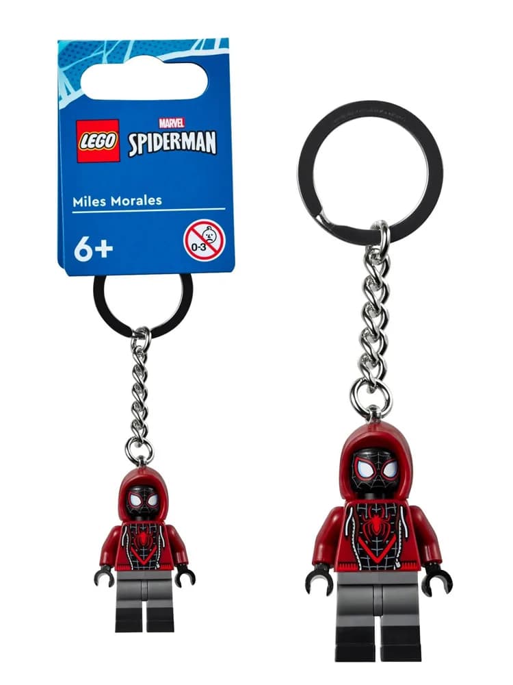 Lego 854153 Portachiavi con minifigure Marvel Spider-Man Miles Morales della serie di supereroi