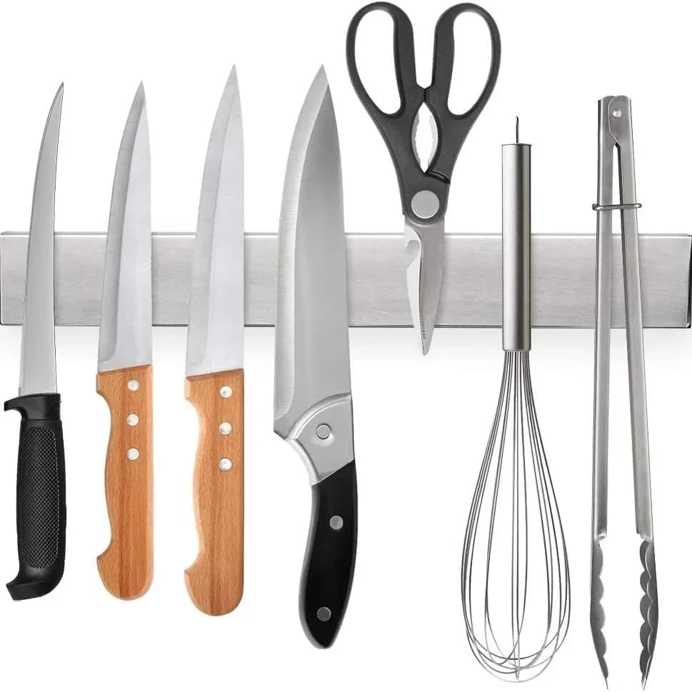10 inch magnetic knife holder in stainless steel Magnetic knife holder Wall holder for knives Kitchen accessories Organizer