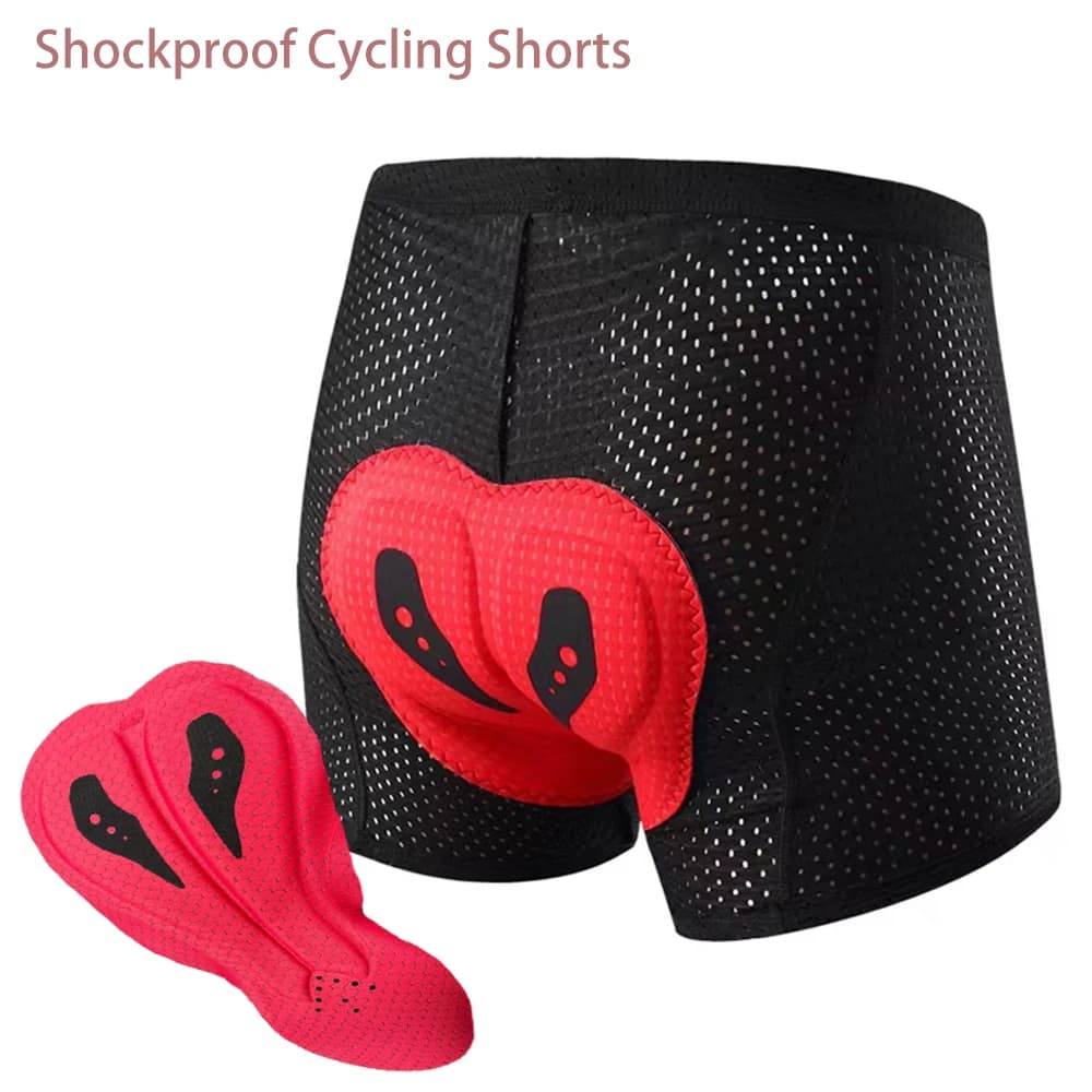 Raudax Unisex shockproof cycling shorts Ankle bike briefs Comfortable bicycle underwear with sponge cushioning for men and women