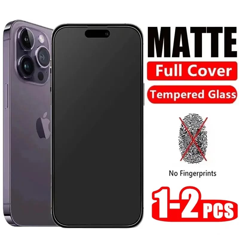 1/2 pcs matt tempered glass for iPhone 15 14 12 11 13 Pro Max screen guards for iPhone 11 12 13 14 15 Plus Fil glass