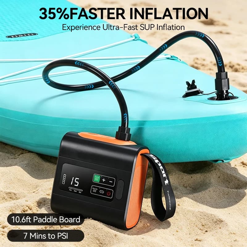 WESTTUNE Electric Paddle Board Pump Rechargeable High Pressure SUP Air Pump Dual-Stage Inflation & Deflation Portable Air Pump