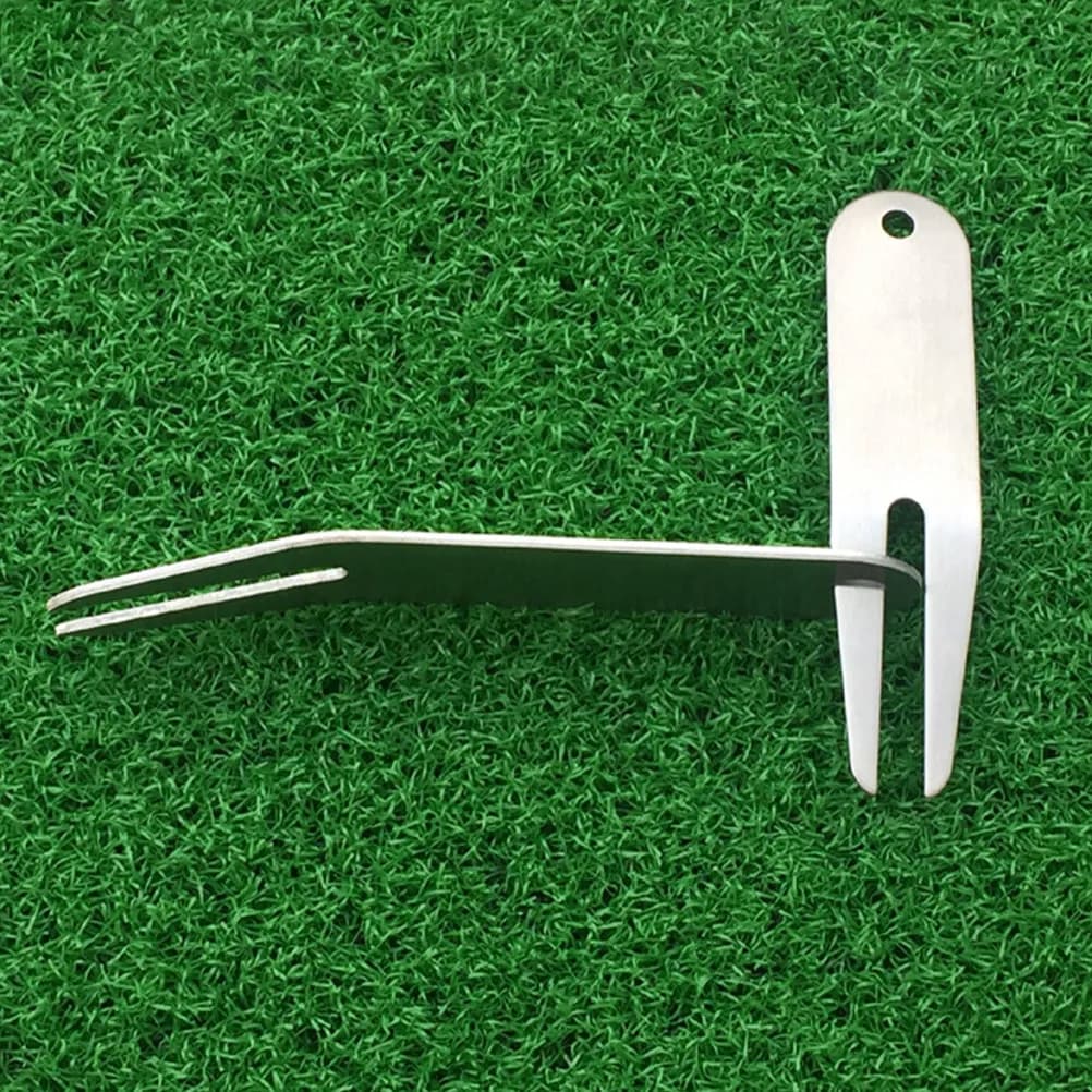 Set di 2 Riparatori per Divot da Golf, Compatti e Leggeri, Strumenti Portatili in Acciaio Inox per Riparare Divot, Pratici e Convenienti