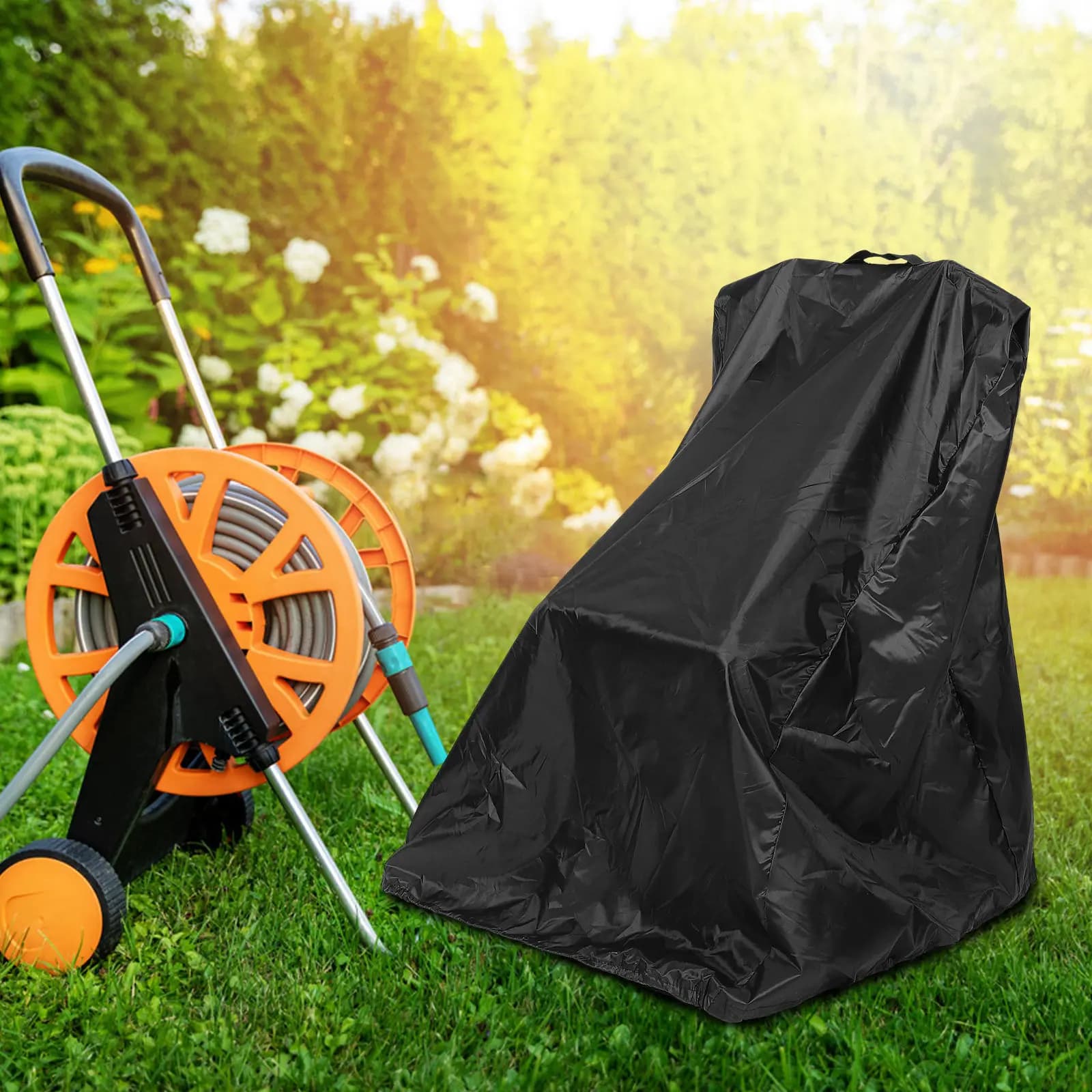 Copertura Premium in Tessuto Oxford per Carrello Porta Tubo, Impermeabile, Resistente ai Raggi UV, Pieghevole, per Esterni, Patio, Giardino, Prato