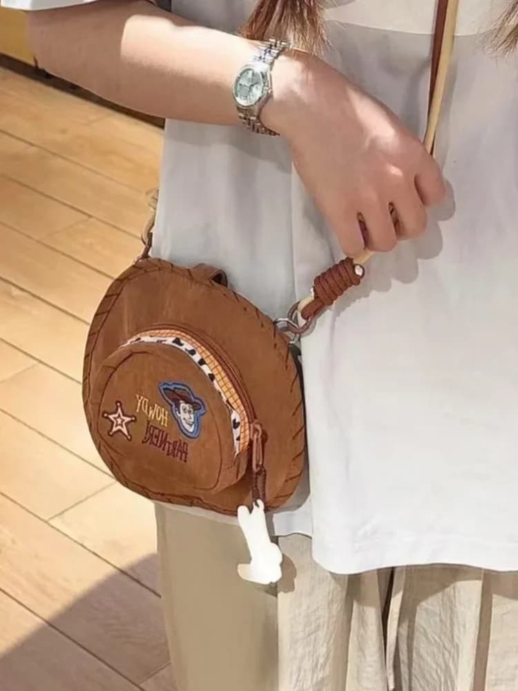 Borsa a Tracolla Versatile con Cappello da Cowboy di Woody di Toy Story, Nuova Borsa Monospalla per Telefono, Regalo di Compleanno