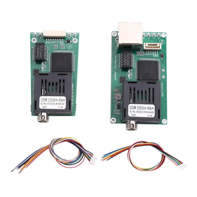 Apparecchiatura Terminale Ottica FULL-TX/RX, Modulo Ricetrasmettitore Ottico TTL 40KM, DC5.5-26V con Porta RJ45, Specifico per Droni
