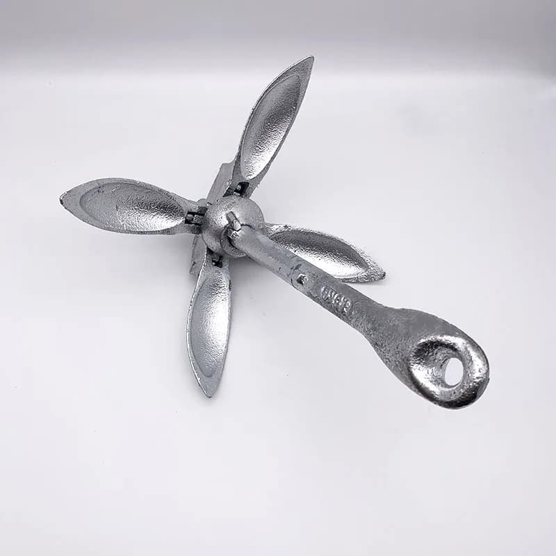 PJ8063 Ancoraggio pieghevole in acciaio al carbonio da 2,5 kg per zattera gommone per kayak da pesca per 2-6 persone da 2,0-3,3 m