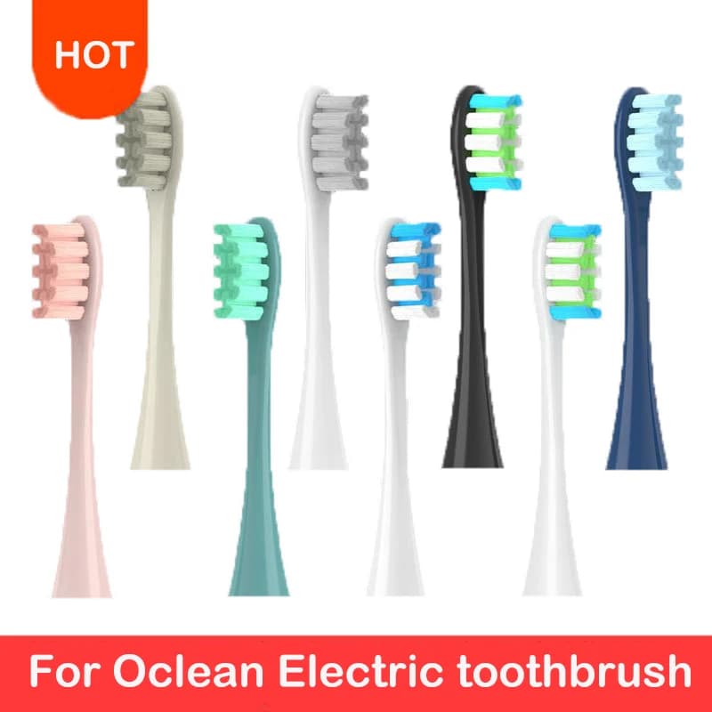 6PCS Testine per spazzolino da denti per Oclean X/ X PRO/ Z1/ F1/ One/ Air 2 /SE Testine di pulizia per spazzolino elettrico di ricambio per adulti