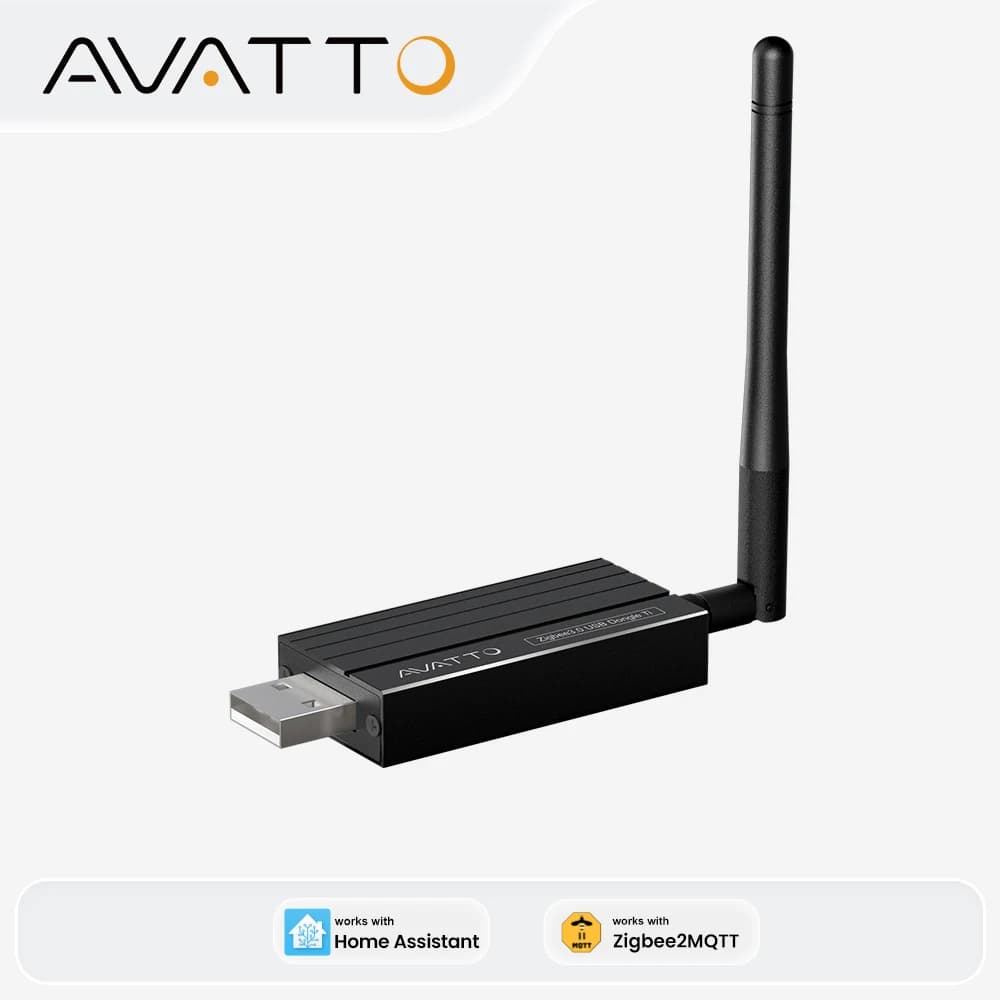 AVATTO Zigbee 3.0 USB Dongle Plus Universal Zigbee Wireless Gateway Hub Support Home Assistant Zigbee2MQTT, Raspbian Ubuntu Macos