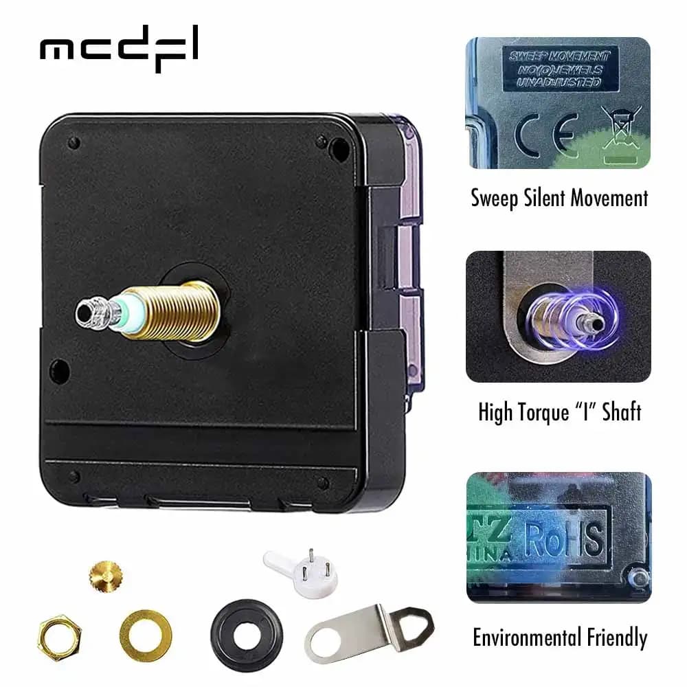MCDFL High Torque Clock Mechanism 3d large wall clock silent wristwatch with 227S long chuck quartz movement