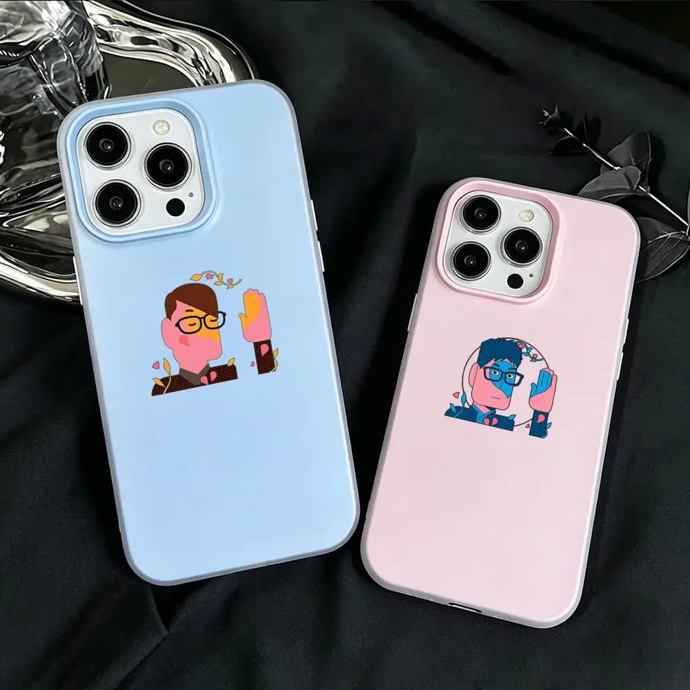 Cover per telefono Khalil Fong Jelly-like 2 in 1 a doppio strato, effetto dopamine, compatibile con iPhone 17/16/15/14/13/12