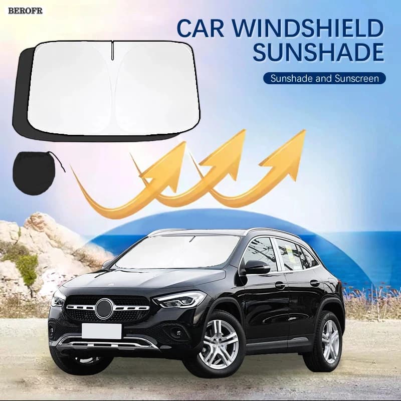 Car Windshield Sun Shade Covers Front Window Sunscreen UV Parasol For Mercedes Benz GLA X156 H247 Summer Car Accessories