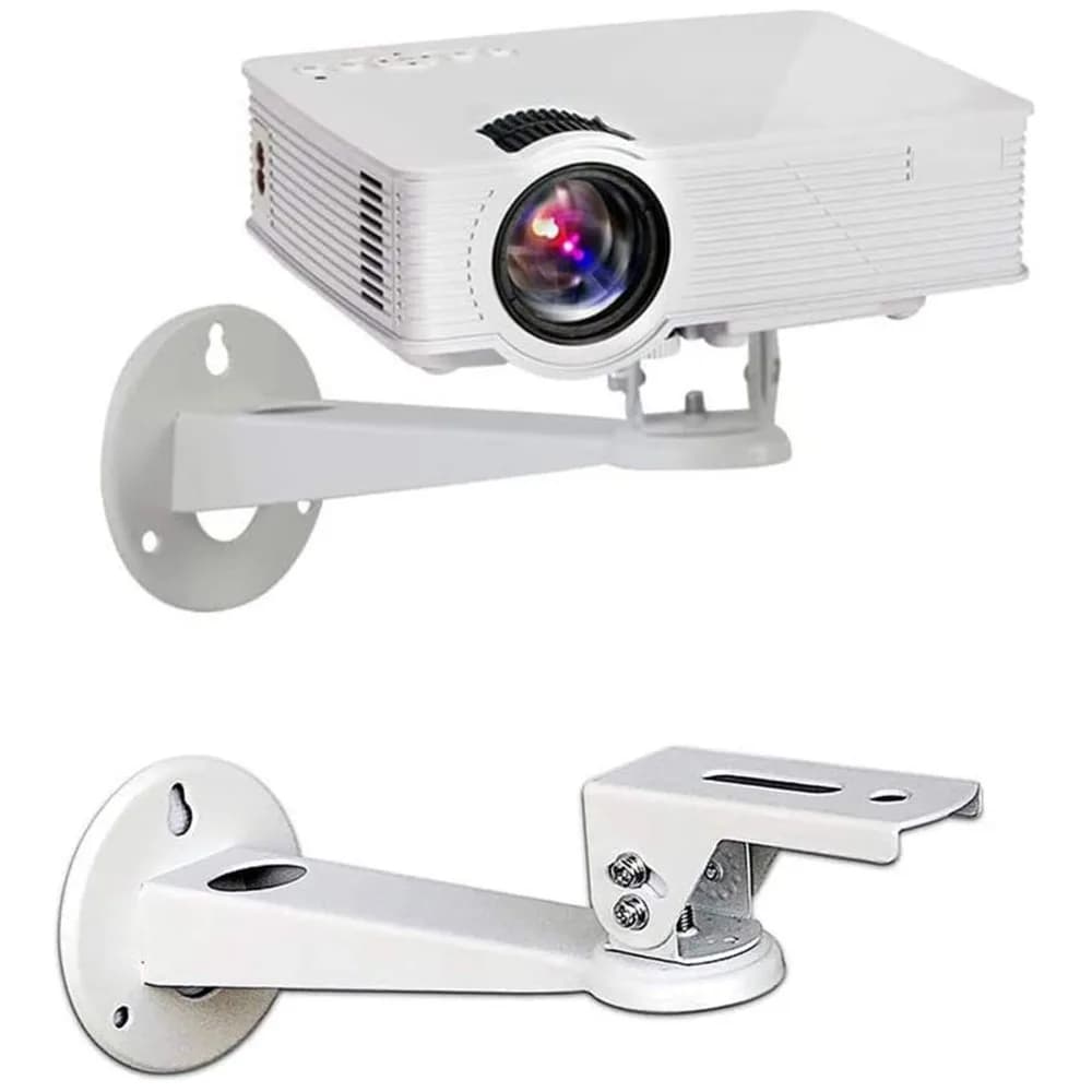 360 Degrees Rotatable Projector Wall Mount Aluminum Alloy Adjustable Mini Projector Hanger Shockproof Security Camera Bracket