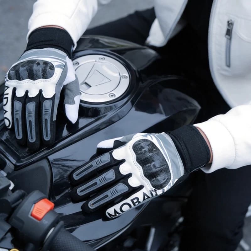MBD Motorcycle Protect Leather Unisex Moto Touch Screen Breathable Motocross Riding Protective Full Finger Gloves