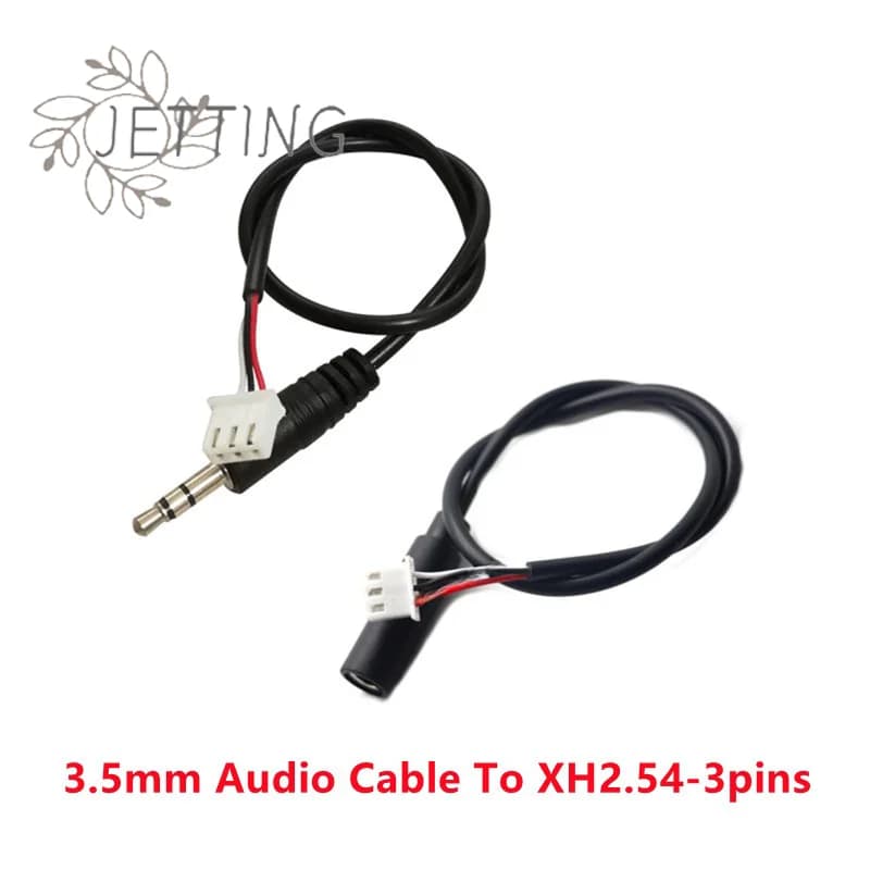 (SMTGDP11) 3.5 mm AUX Jack audio cable to XH2.54 terminal 3 pin, from male to male/female, 3-conductor stereo audio cable, extension line for amplifier
