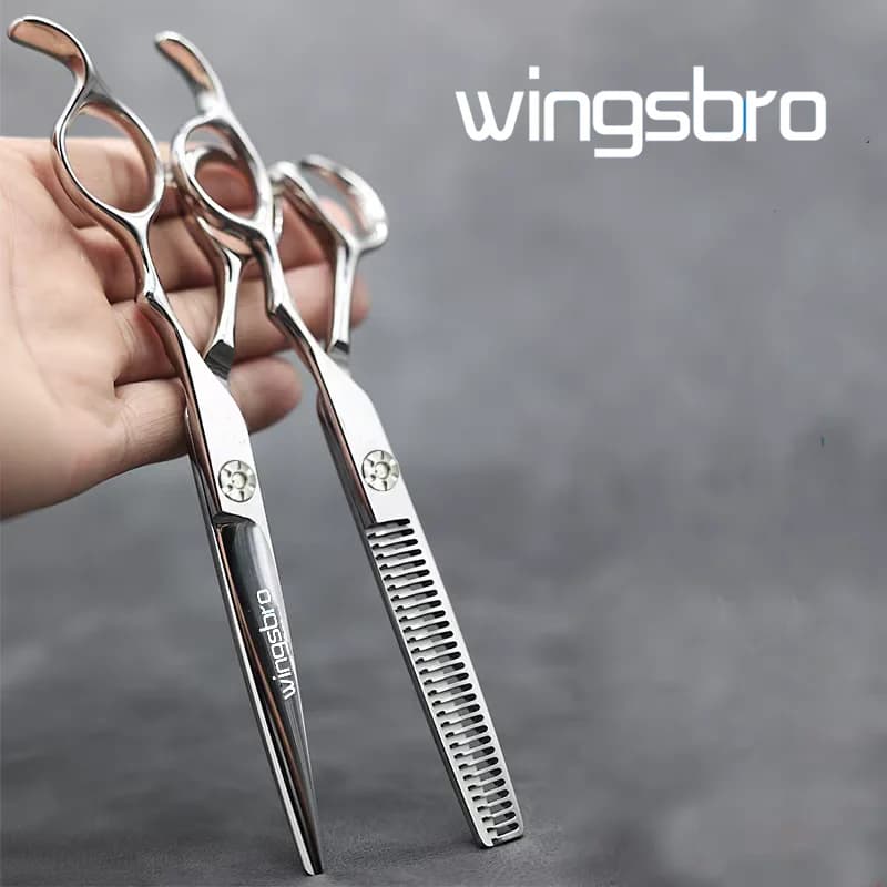 Wingsbro Forbici professionali per sfoltire il salone di barbiere da 6,5 pollici, forbici da parrucchiere, forbici per tagliare i capelli per uso domestico