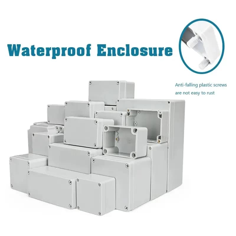 Custodia per scatola di giunzione impermeabile esterna con copertura grigia/trasparente IP67 Custodia in plastica ABS resistente all'ingrosso Cavo a vite Custodia per collegamenti sigillati