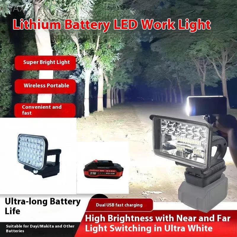 'Non' Wireless portable headlight, portable outdoor and emergency LED working lamp, uses lithium battery