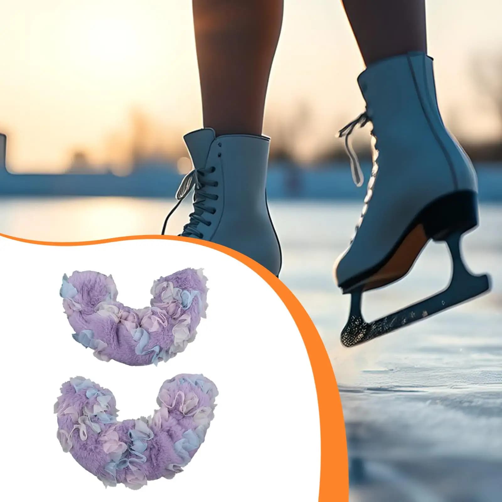 Coprilama per Pattini da Ghiaccio, Protezioni Morbide in Peluche, Accessori Protettivi per Pattini Artistici e da Hockey, per Donne e Uomini