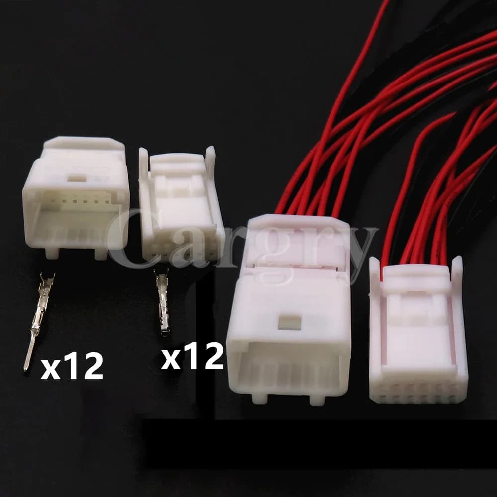 1 Set 12P 1473407-1 1318774-1 1318772-1 AC Assembly Auto Navigation Audio Unsealed Socket Automobile Wire Cable PCB Connector