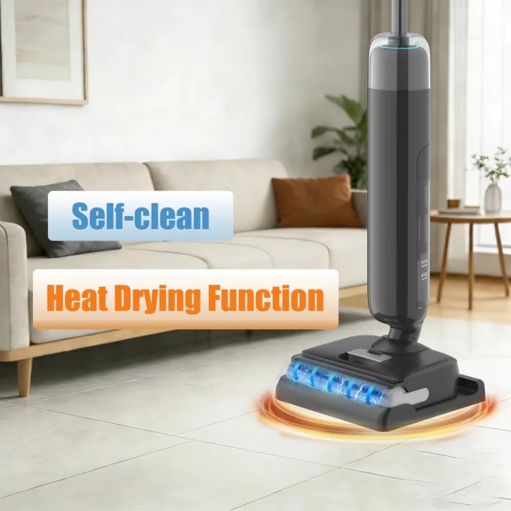 OEM Self-Cleaning Mopping Washing Intelligent LED Display 300W BLDC Motor Upright Cordless Wet/Dry Vacuum Cleaner Vacuum
