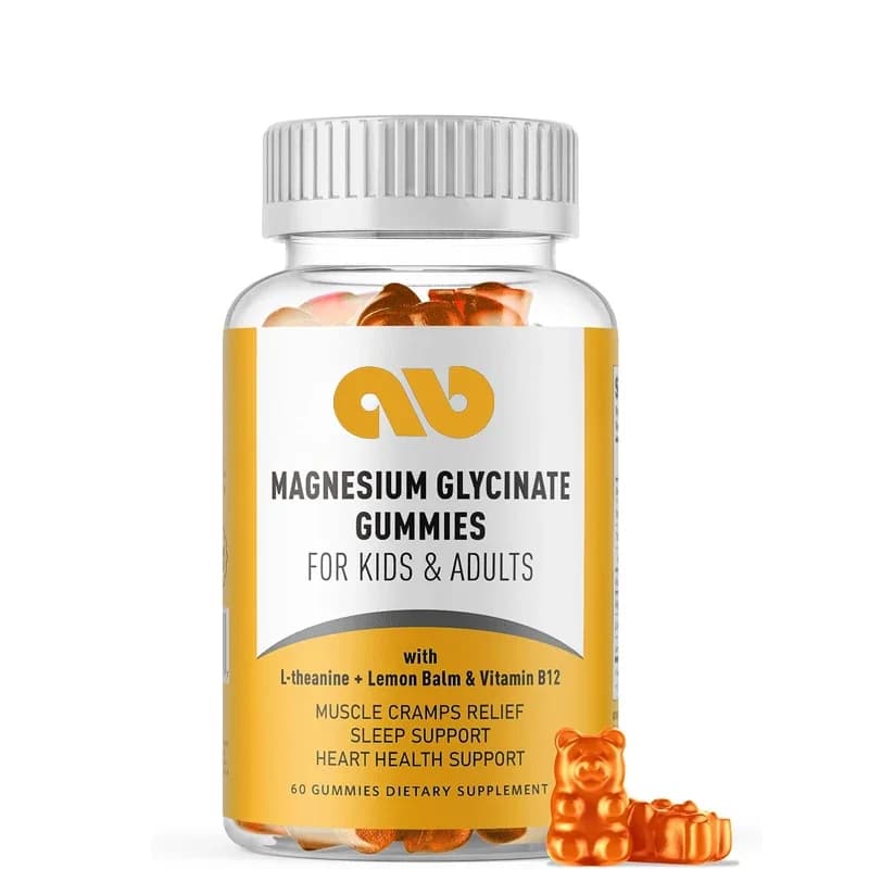 Magnesium glycinate gullies suitable for children and adults - 300 mg -60 mg magnesium glycinate supplement