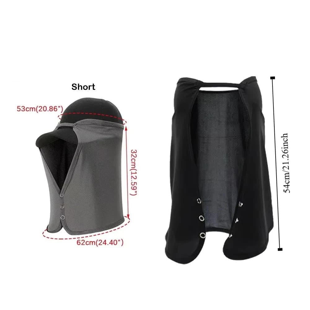 Breathable Solid Color Ice Silk Sunscreen Mask Quick Drying Shawl Cycling Scarf Scarves Neck Protector Face Veil Hiking
