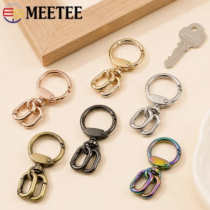 5/10Sets 13/23mm Oval Metal Snap Hook Openable O Ring Clip for Bag Strap Keychain Connector Handbag Hardware Accessory Project