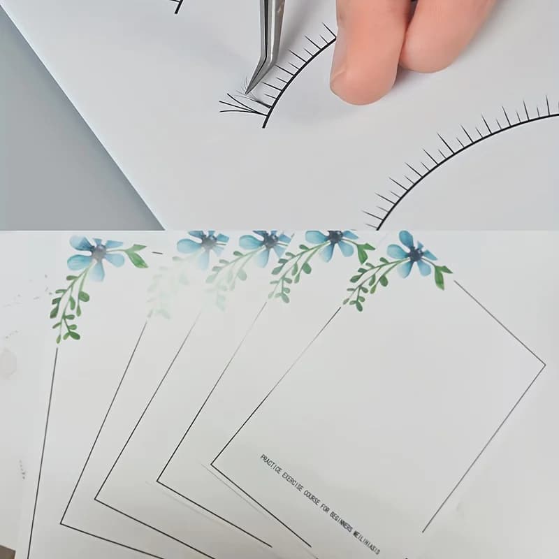 Libro di formazione professionale per l'estensione delle ciglia Grafico pratico Modello guida per la mappatura delle ciglia in carta Kit per innesto delle ciglia finte per principianti