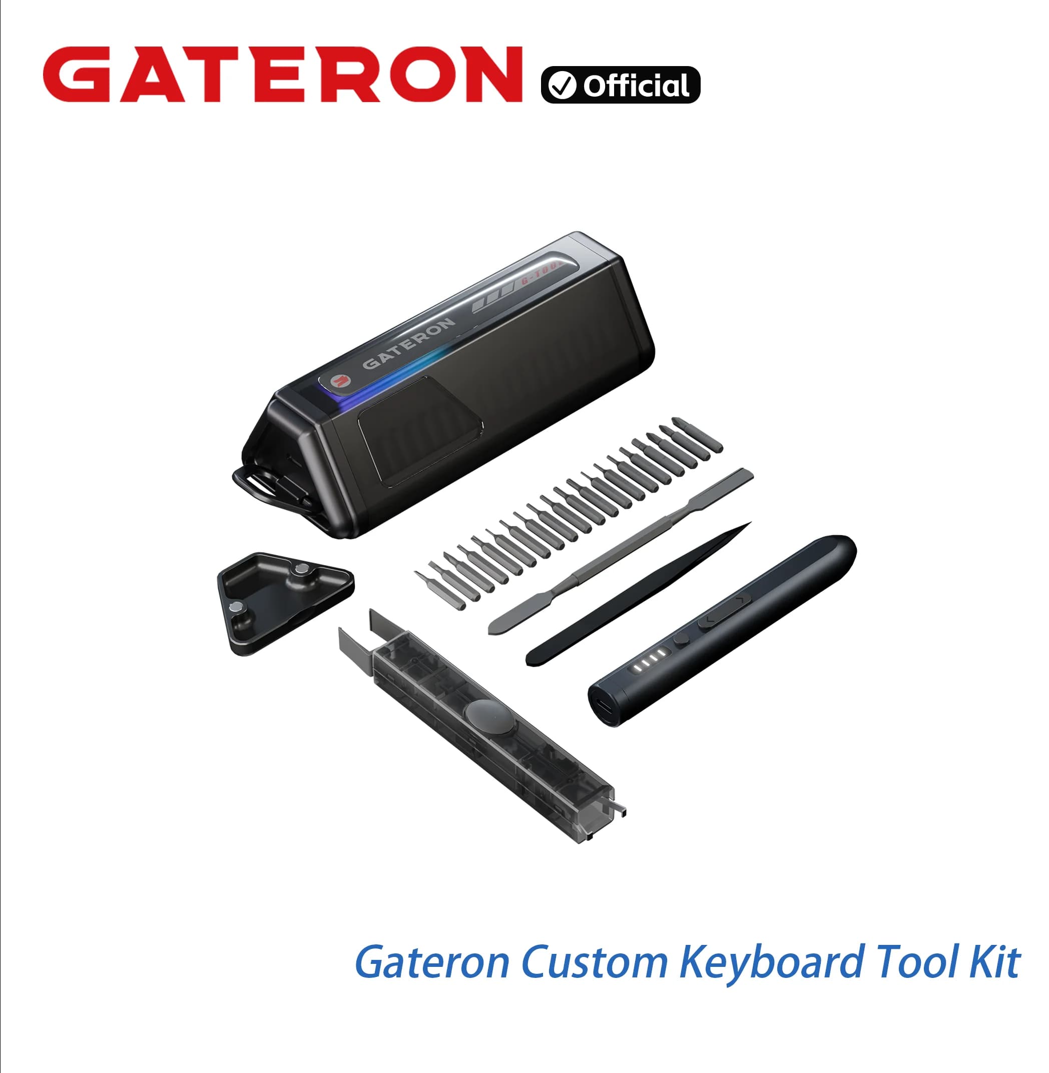 Gateron 25 in 1 Mechanical Keyboard Customize Tool Set Keycap Puller Key Cap Shaft Remover Electric screwdriver Replacement Tool