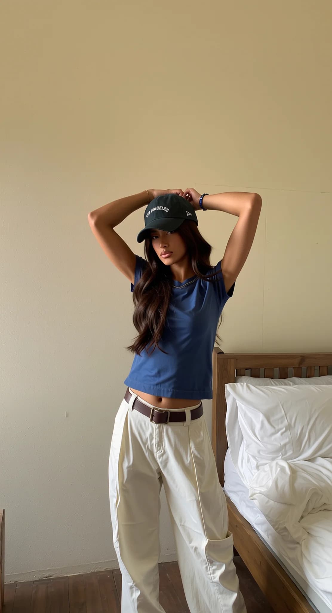 Cappellino da Baseball in Denim da Uomo con Dettaglio Lettera - Cappello da Sole per Sport all'Aperto / Cappellino Trucker