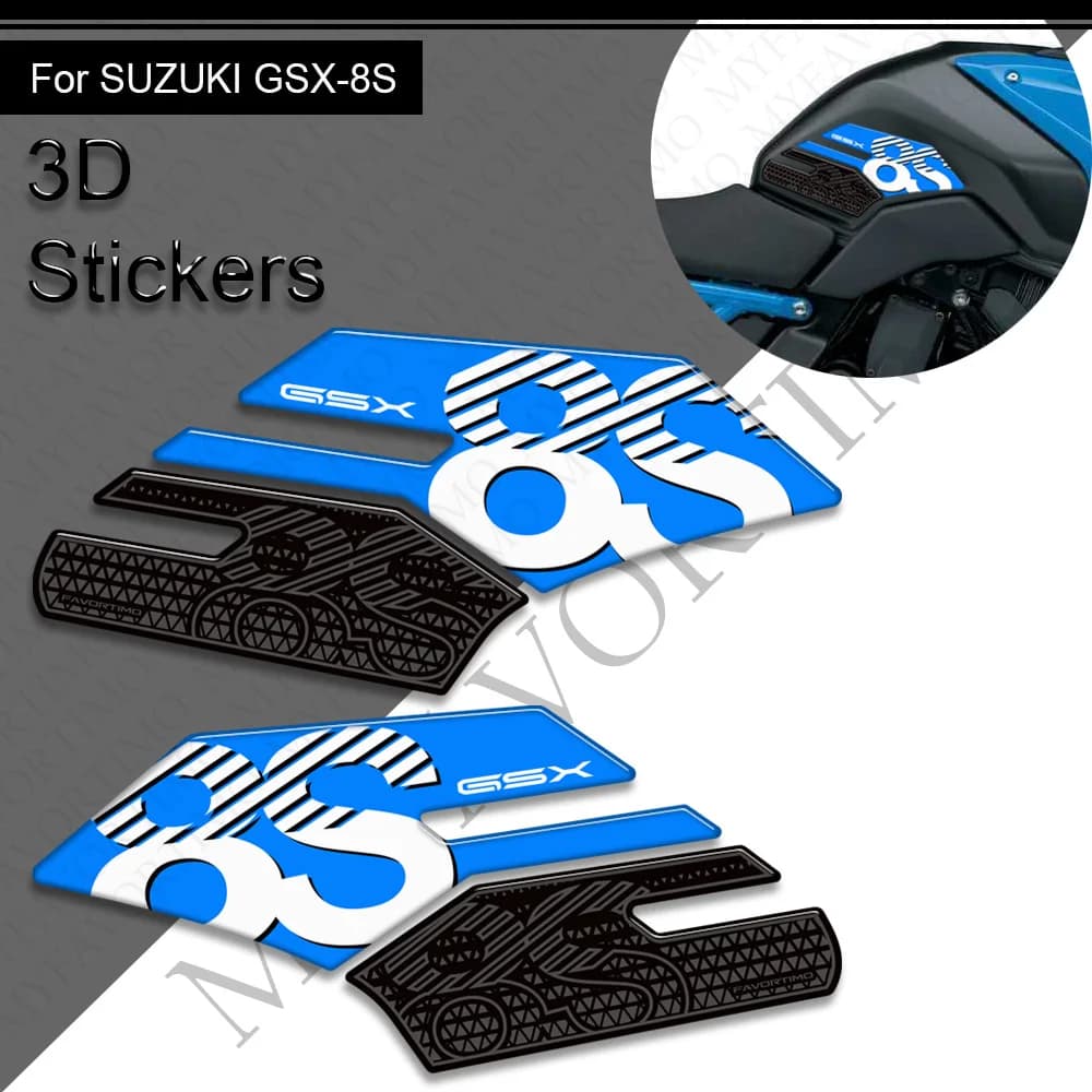 For Suzuki GSX-8S GSX 8S GSX8S Motorcycle Tank Pad Side Grips Gas Fuel Oil Kit Knee Fairing Fender Stickers Protector 2024 2025