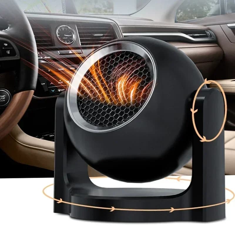 Riscaldatore per auto portatile 12V 120W Ventola di riscaldamento elettrico Asciugatrice automatica per parabrezza Disappannante Sbrinatore per accessori auto